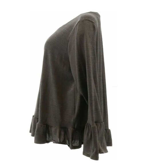 DG2 Diane Gilman Ruffle Hem Top 631-583 - Picture 3 of 5